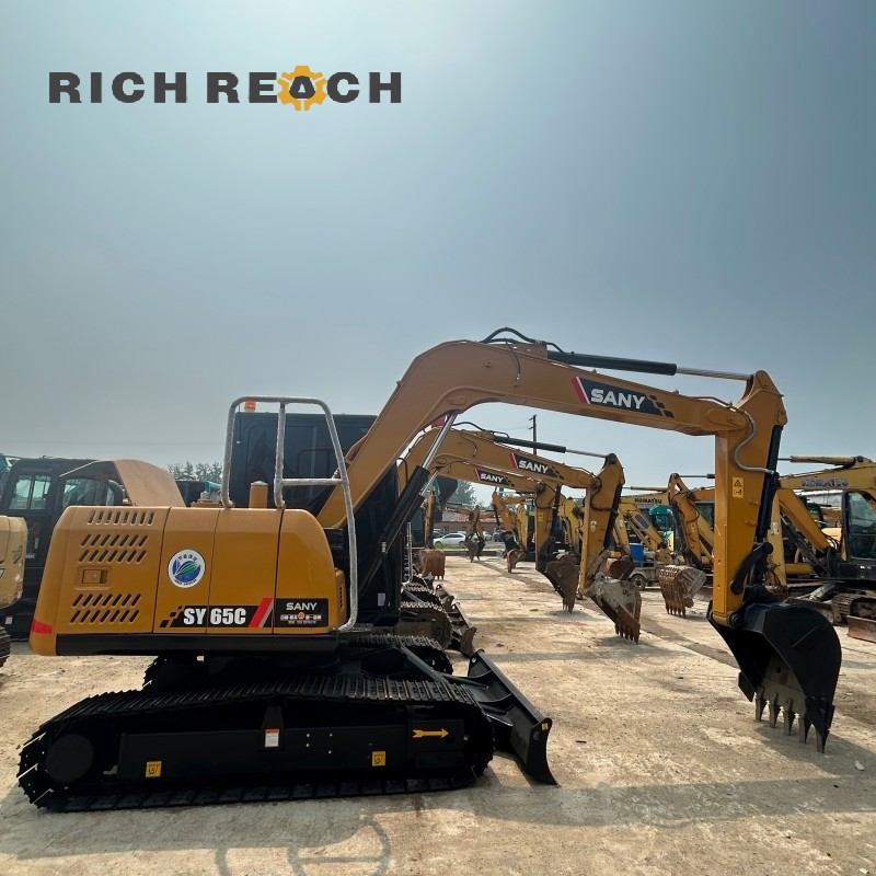 Nameplate and hour meter of a 2020 SANY 65C excavator, priced at $13,889
